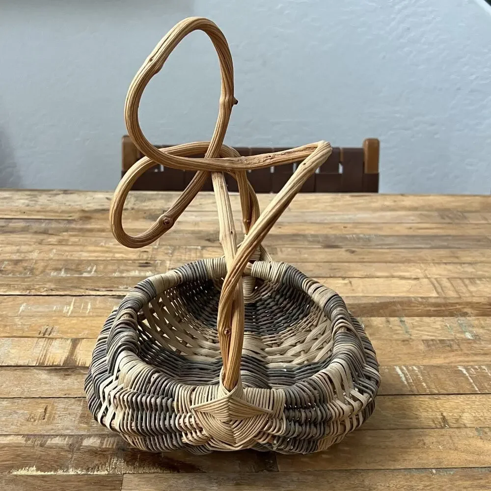 Gods Eye Handmade Woven Butt Basket 13